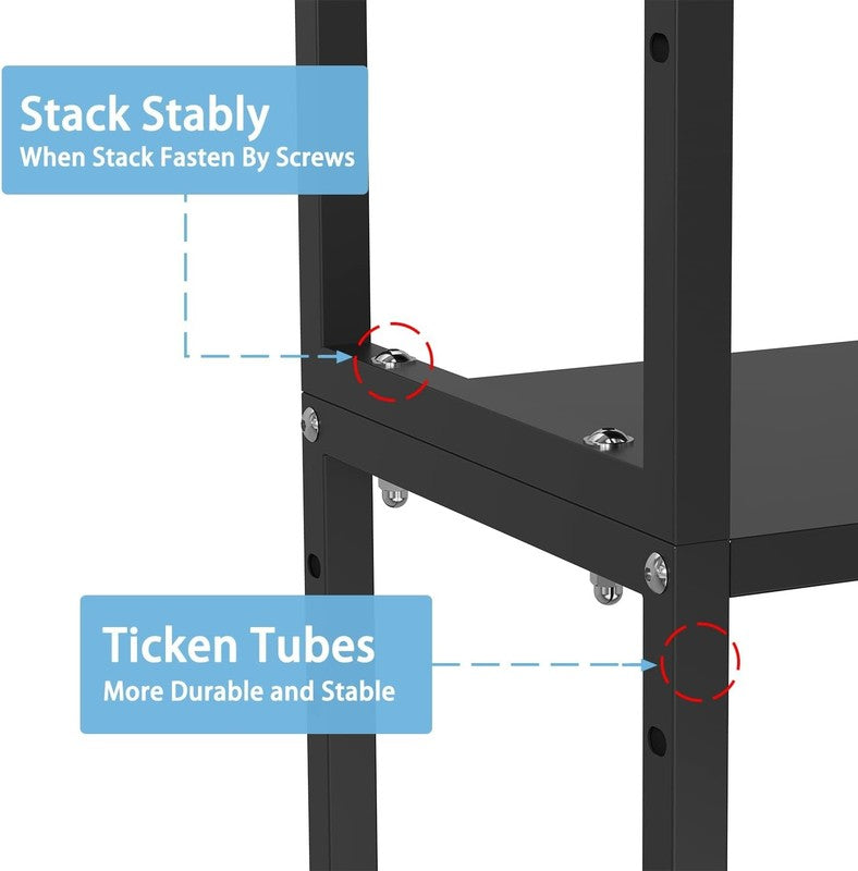 2 Pack Expandable Kitchen Cabinet Shelves Heavy Duty Stackable Adjustable Rack8
