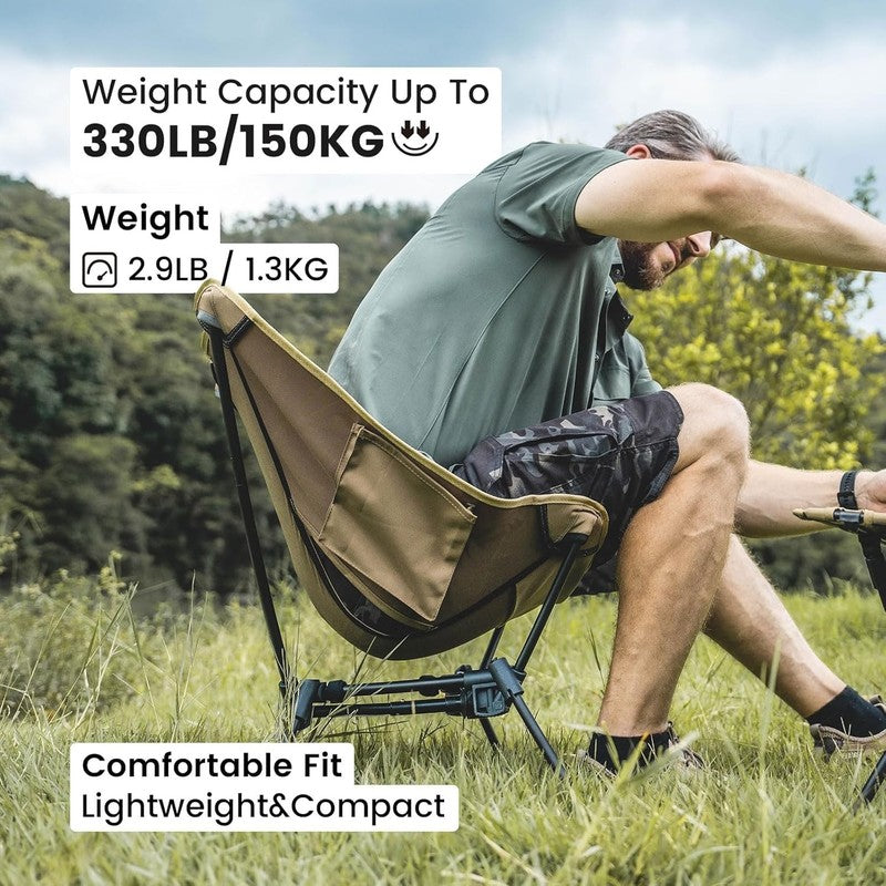 Tigerblade Camping Chair, Lightweight Folding Backpacking Hiking Chair, Compact 7