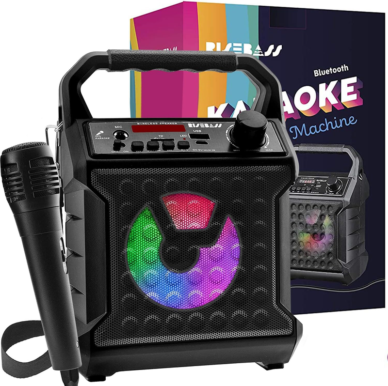 Bluetooth Karaoke Speaker w/ Mic Portable Wireless SD AUX USB Indoor Outdoor7