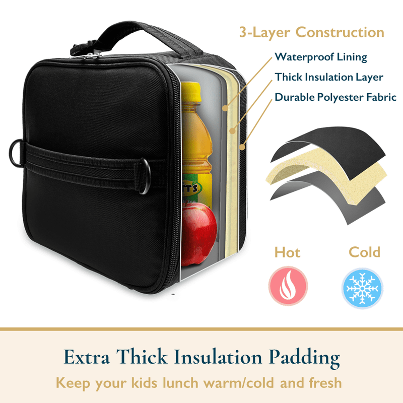 Lunch Bag for Kids – Insulated Lunch Box for Girls and Boys, Cute Reusable Coole10