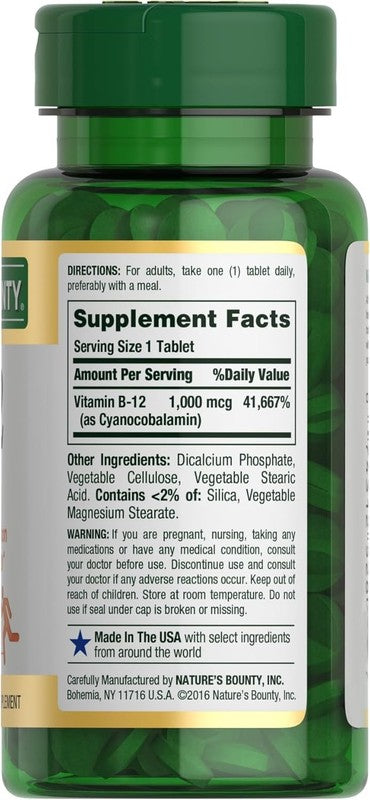 Vitamin B12 1000 Mcg Supplements, Supports Energy Metabolism, 200 Ct5