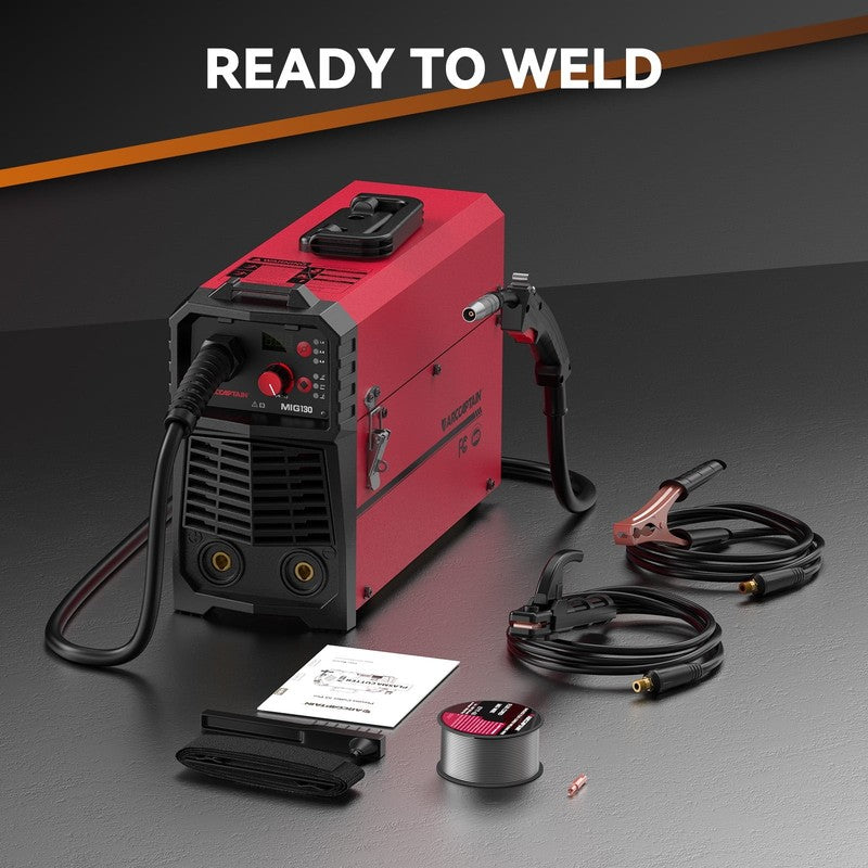 MIG Welder, 130A 3-In-1 Welding Machine Flux Core Mig/Lift TIG/MMA Welder Equipm5