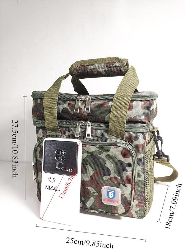 Double Decker Tactical Insulated Lunch Bag 14L Camo Cooler5