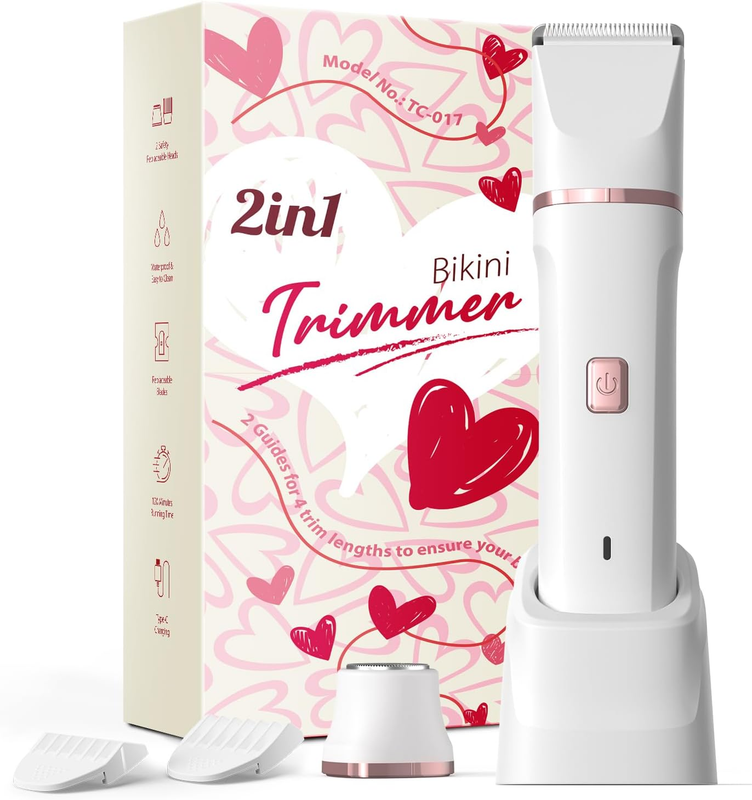 Women's Electric Pubic Hair Trimmer - Waterproof, USB-C, Easy Clean0