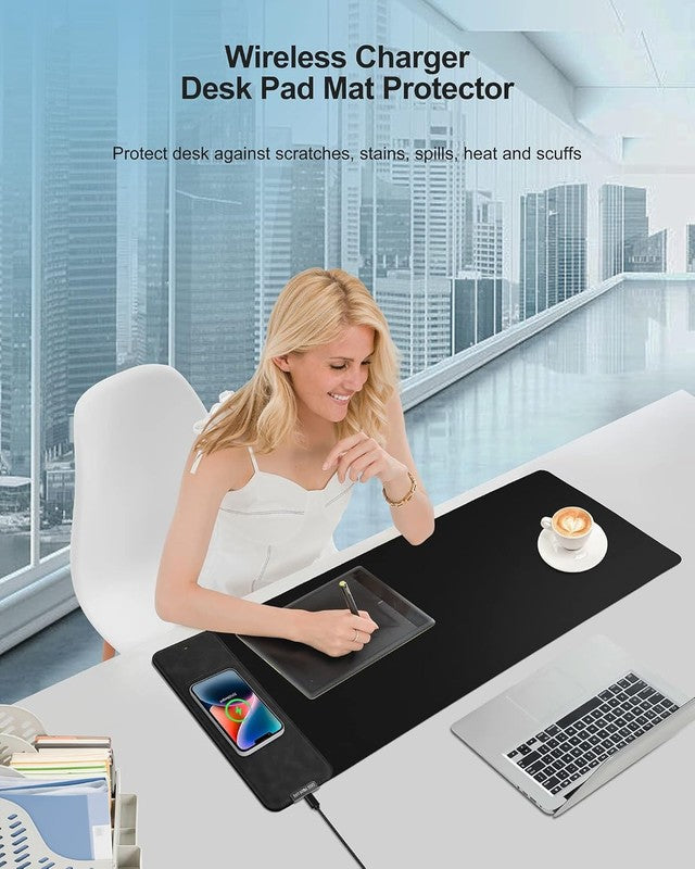 Wireless Charging Mouse Pad, Large Gaming Desk Mat with Non-Slip Base6