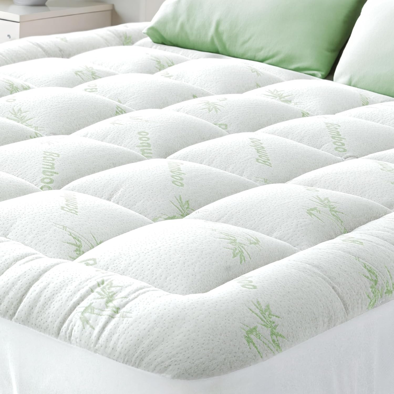 Ultra Soft Queen Size Mattress Topper - Viscose Made from Bamboo Pillow Top Matt9