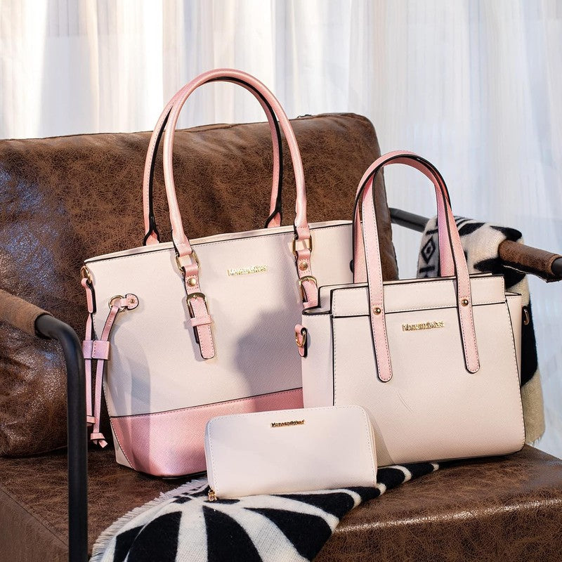 3PCS Purses for Women Tote Bag and Wallet Set Shoulder Satchel Handbags1