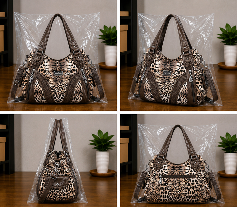 Women's Washed Synthetic Leather Tote Satchel Shoulder Bag0