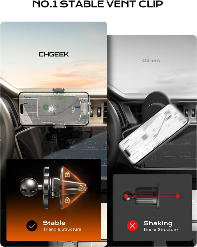 15W Wireless Car Charger Mount, Auto Clamping Fast Charge for Dash, Windshield5