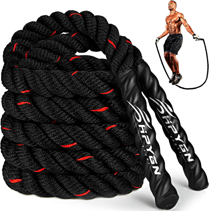 Jump Rope, Weighted Jump Rope for Men Women, 2.8Lb 3.8Lb 5Lb Heavy Skipping Rope0