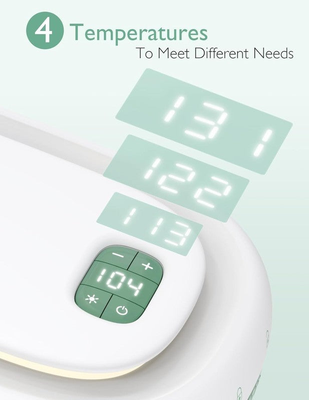 Baby Wipe Warmer w/ Night Light 4 Temp Modes Fast Heating Large4
