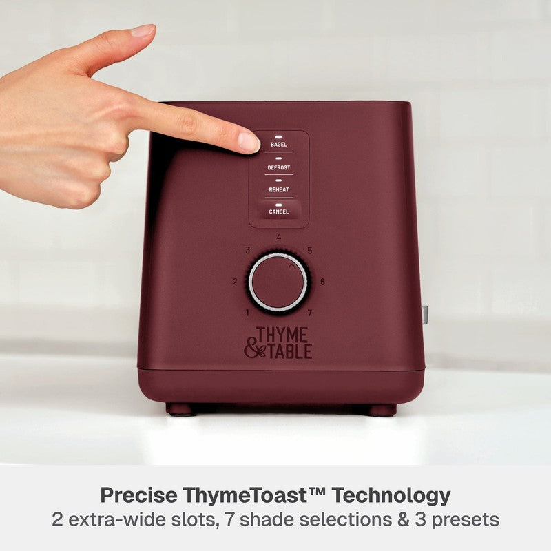 2-Slice Toaster, Extra-Wide Slots with Removable Crumb Tray, Cabernet Red3
