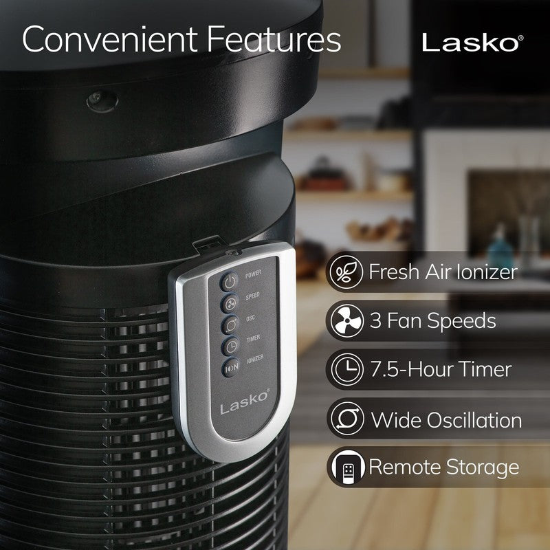 42" Oscillating Tower Fan with Remote & Ionizer   3 Speeds for Ultimate Comfort4