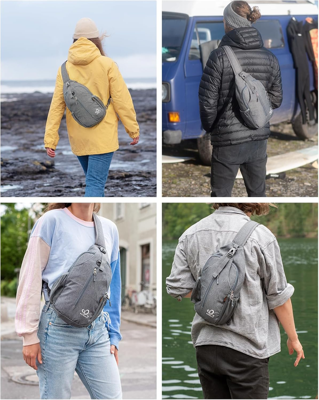 Crossbody Sling Backpack Travel Hiking Chest Bag Daypack2