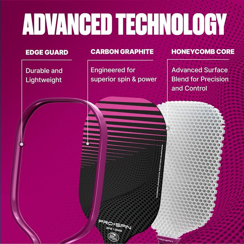 Carbon Fiber Pickleball Paddles Set of 2 or Single | Lightweight Pickleball Set 2