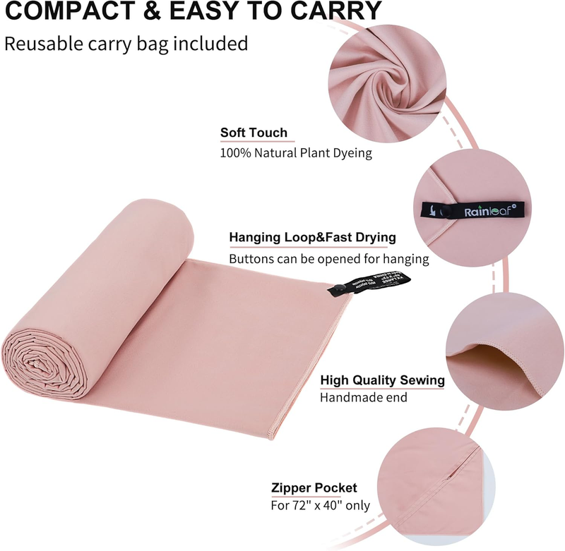 Microfiber Travel Towel Quick Dry Super Absorbent Gym Camping Beach2