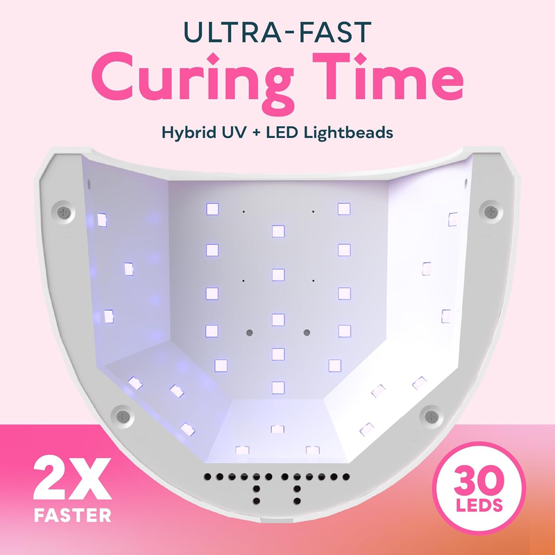 UV LED Nail Lamp, Gel Light for Nail Polish UV Dryer with 3 Timers Sunone White3