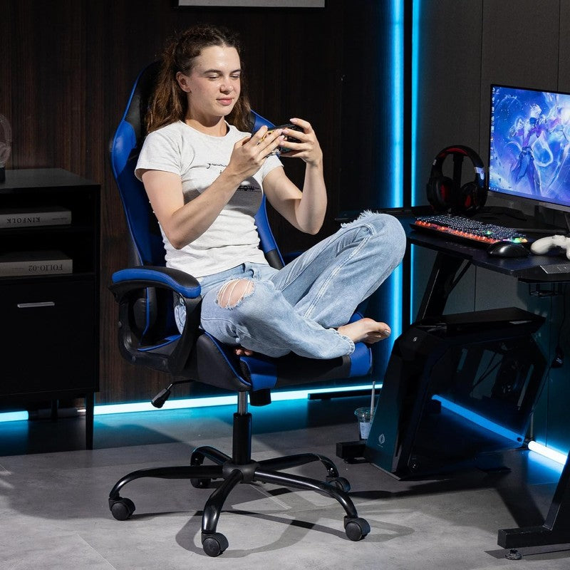 Massage Gaming Chair, Ergonomic PC Desk Chair with Headrest and Massage Lumbar S1