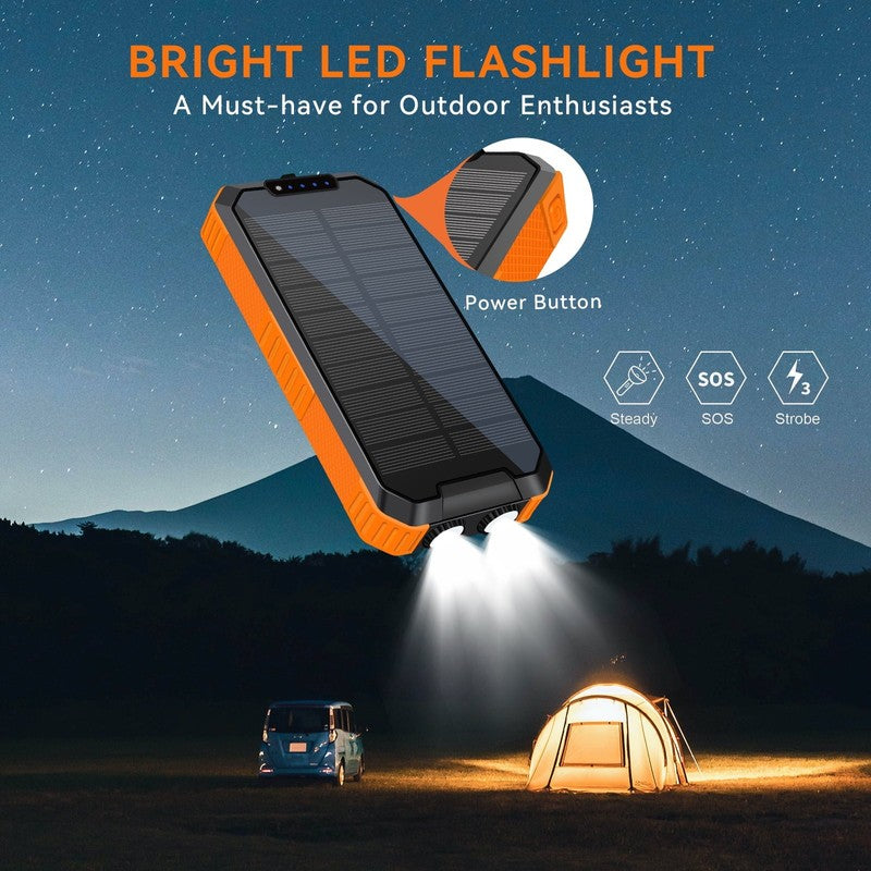 49800mAh Solar Power Bank – Portable Charger with 3 Cables, Wireless & Flashligh6
