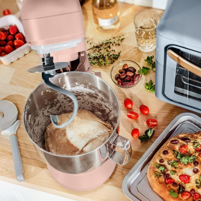 Beautiful 5.3 QT Stand Mixer w/ Flat Beater, Dough Hook by Drew Barrymore Rose2