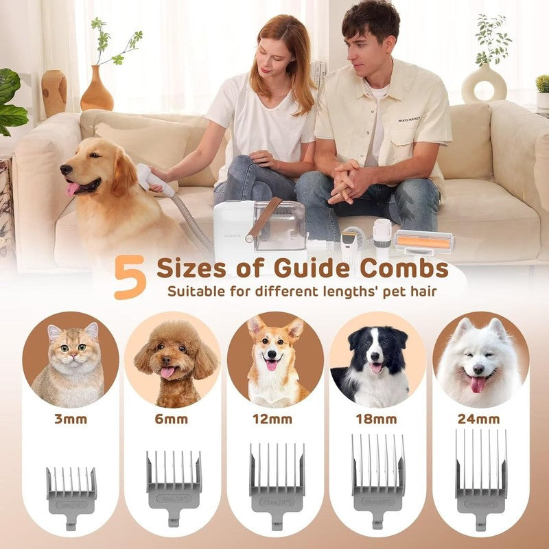 Pet Grooming Vacuum Kit   3L Low Noise Clipper & 7 Tools for Shedding2