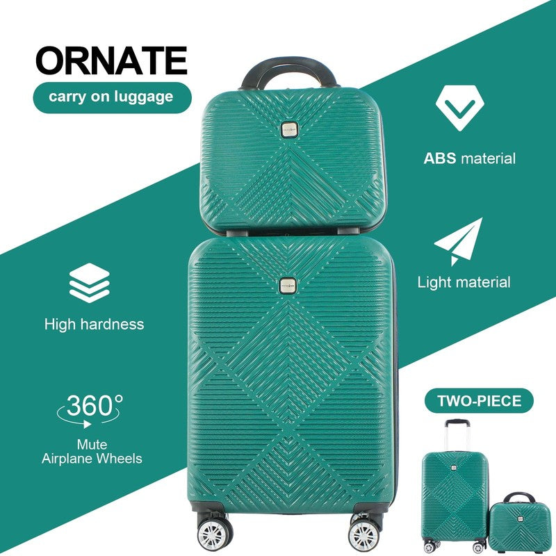 Luggage Sets 2 Piece Suitcase Set (14/20/)Hardside Suitcase with Spinner Wheels 1