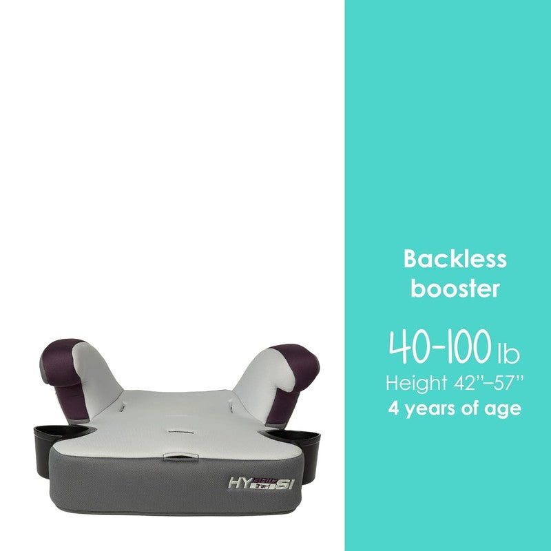 Hybrid SI 3 In 1 Combination Booster Seat with Side Impact Protection, Dash Plum5