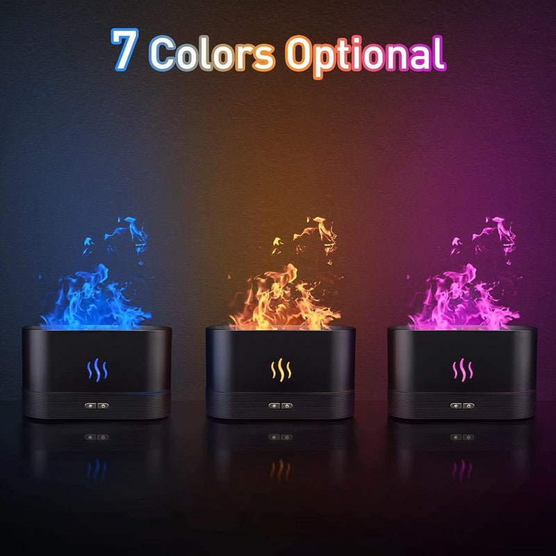 Colorful Flame Air Aroma Diffuser Humidifier, Upgraded 7 Flame Colors Noiseless 1