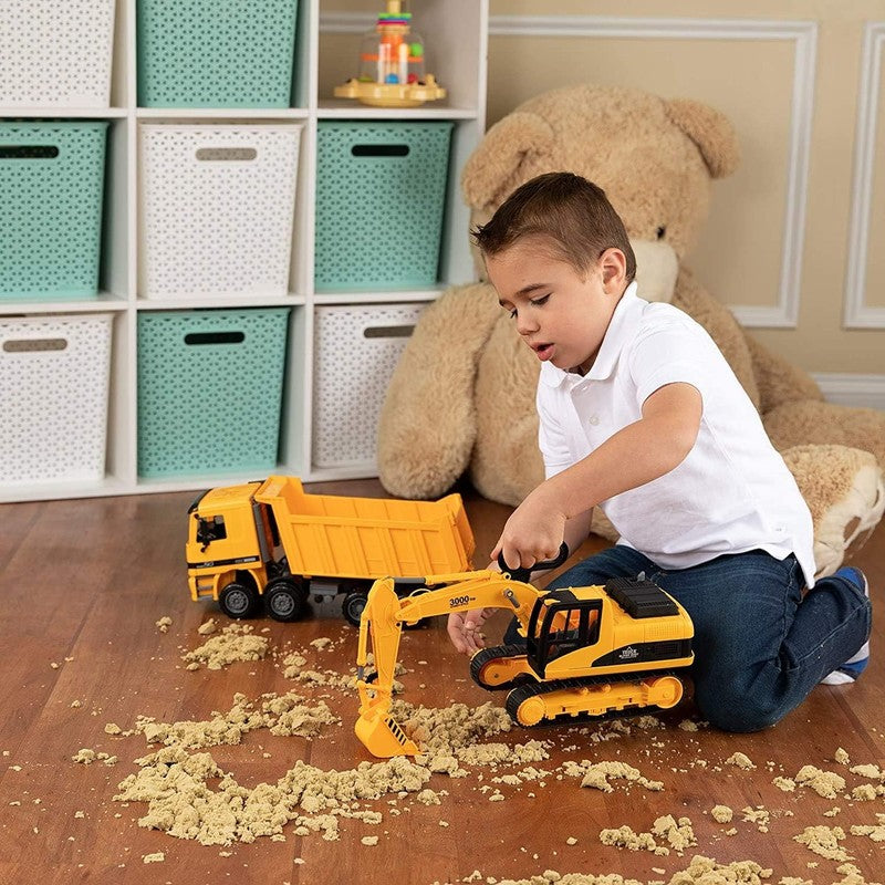 Construction Toy Set Excavator Dump Truck Bulldozer Digger Kids Vehicles7