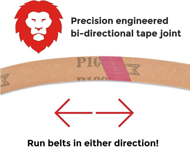 4 X 24 Inch 24 Grit Silicon Carbide Sanding Belts, 3 Pack3