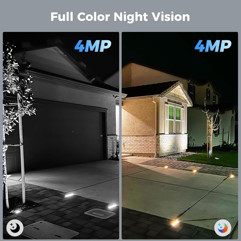 Solar Security Cameras Wireless Outdoor 2 Pack, Battery Powered 3K 4MP Wifi Came3