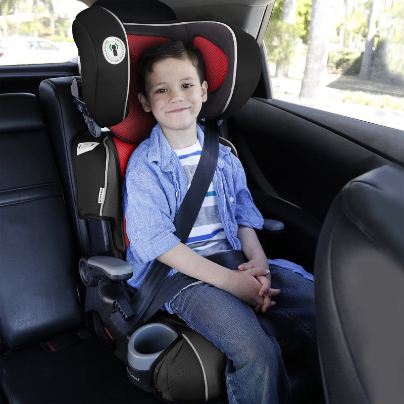 Protect Folding High Back Booster Car Seat - Mars Red - Red4