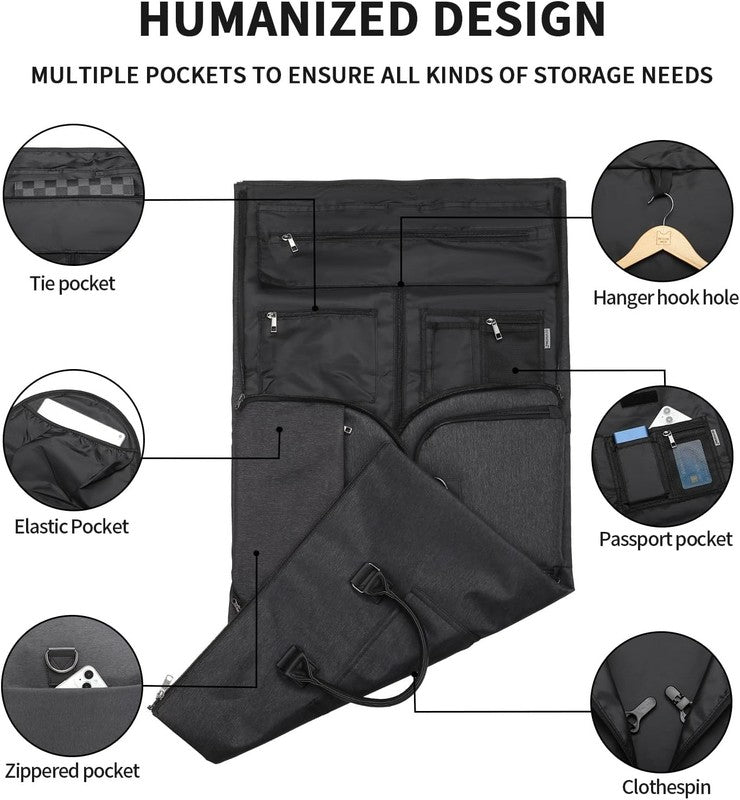 2in1 Garment Duffle Bag Hanging Suit Travel Carry On Business Men Women3