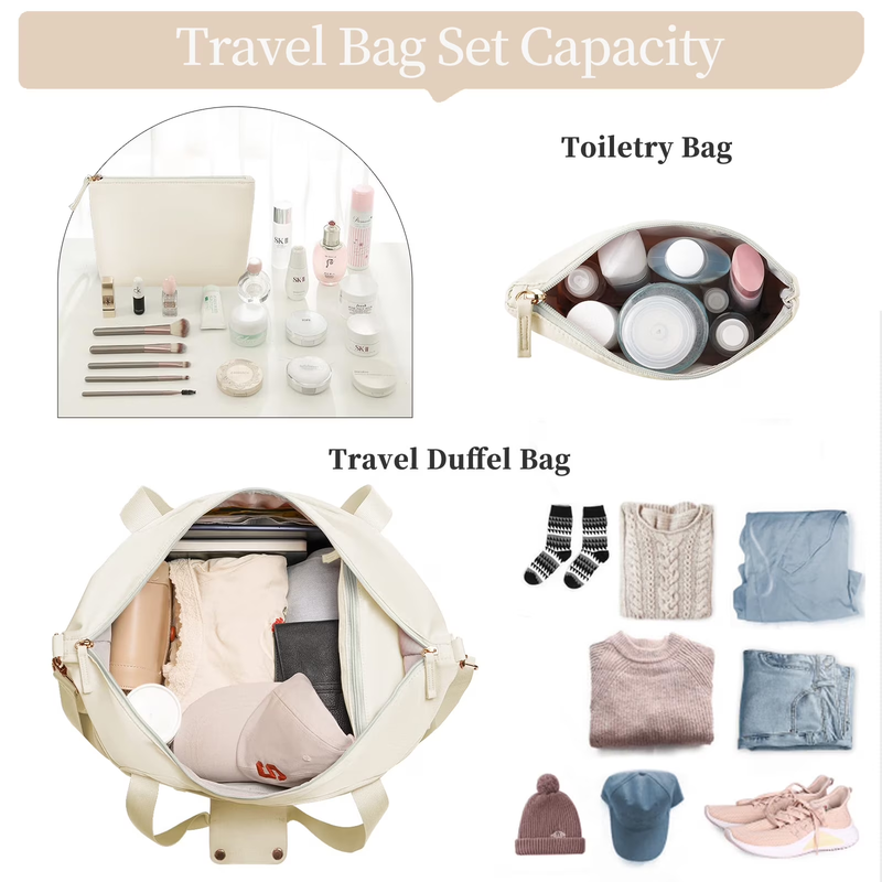 Travel Duffel Bag for Women Gym Bag with USB Charging Port Large Weekender Overn4