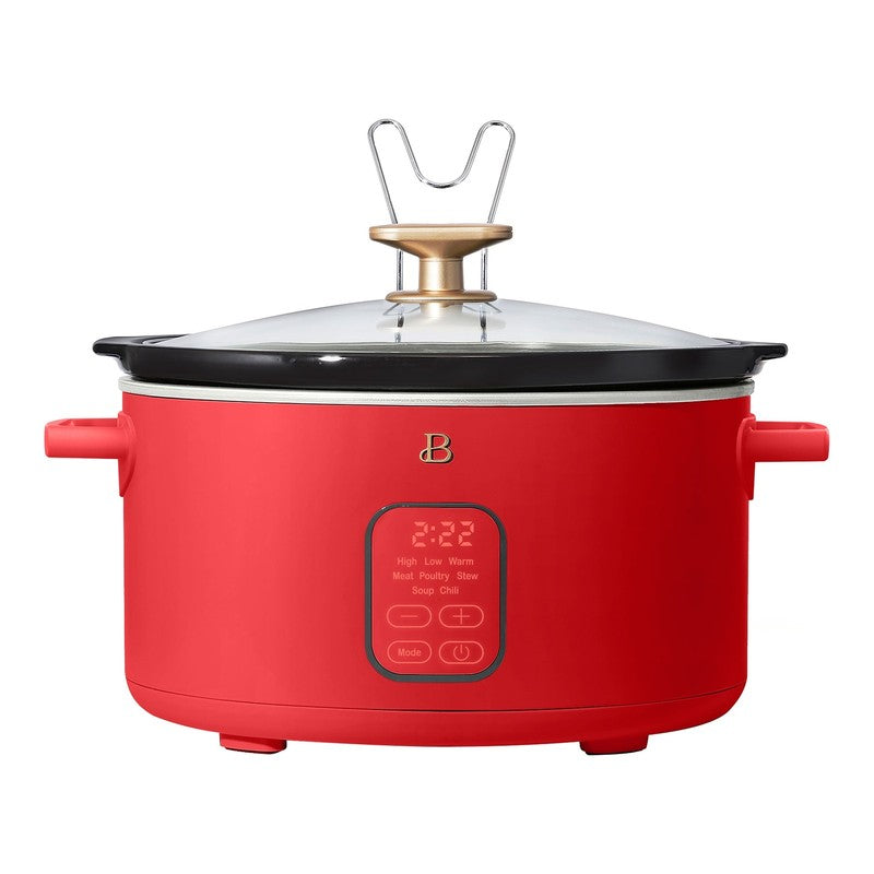 6 Qt Programmable Slow Cooker, Tomato Red by Drew Barrymore0