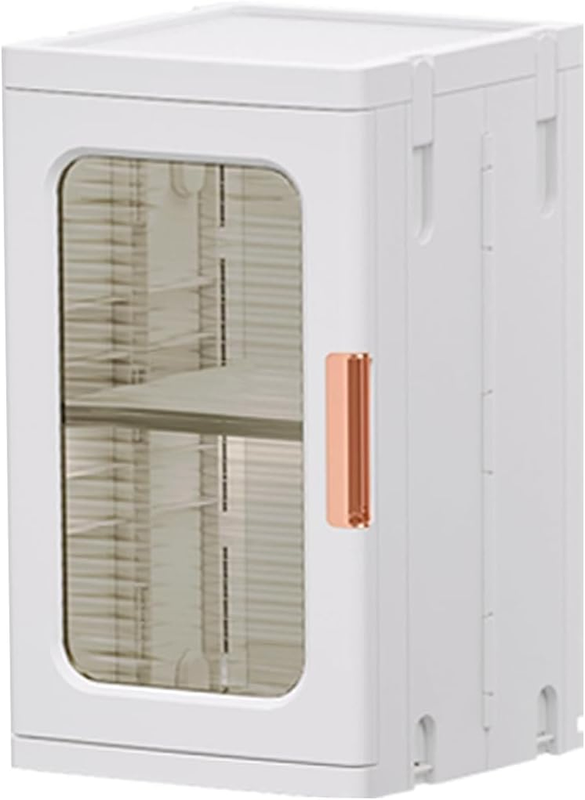 Mini Storage Cabinet with Doors and Shelves Countertop Cabinet Bathroom Storage 10