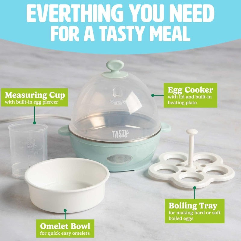 Mini Rapid Egg Cooker 5 Egg Capacity, Auto Shut Off, Aqua Color4