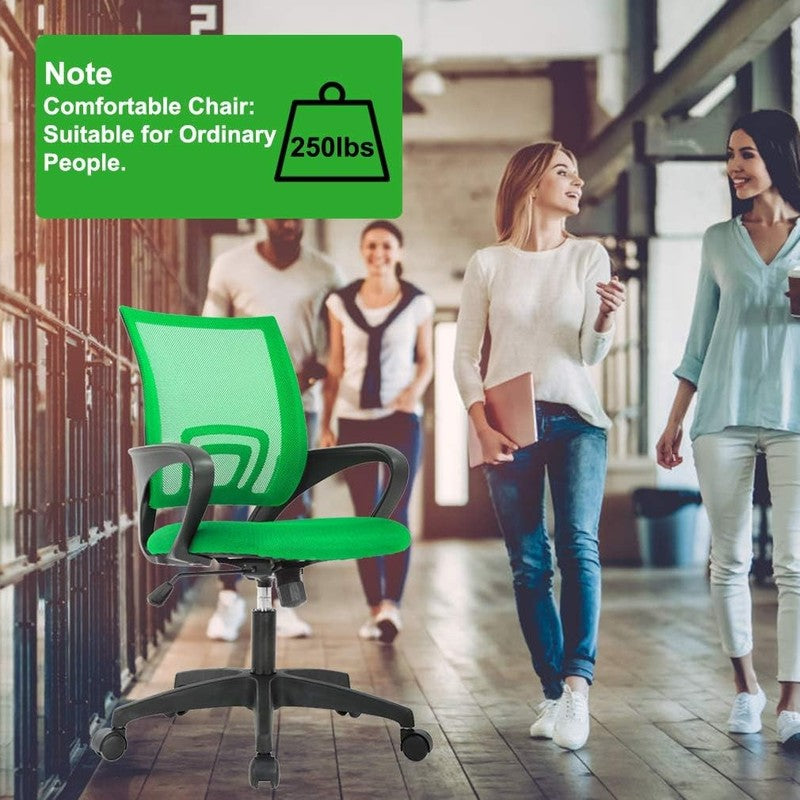 | Ergonomic Office Chair | Mid Back Swivel Desk Chair | Breathable Backrest & Lu4
