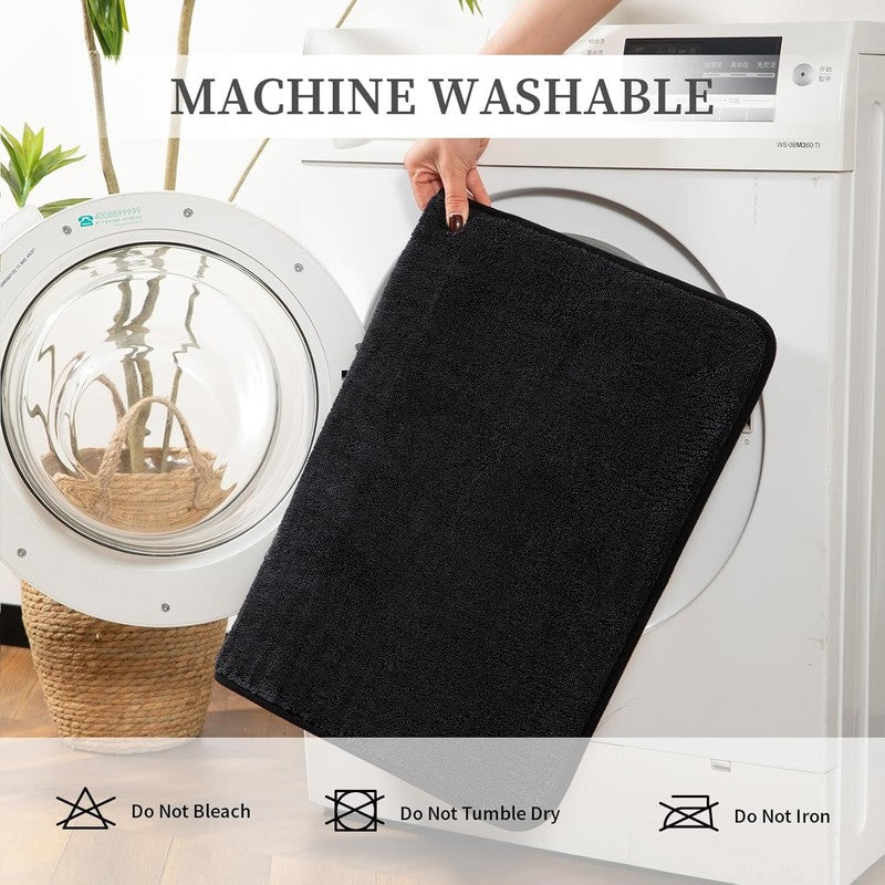 Memory Foam Bathroom Rugs Sets 2 Piece - 0.87" Thick Soft Towel-Like Absorbent B5