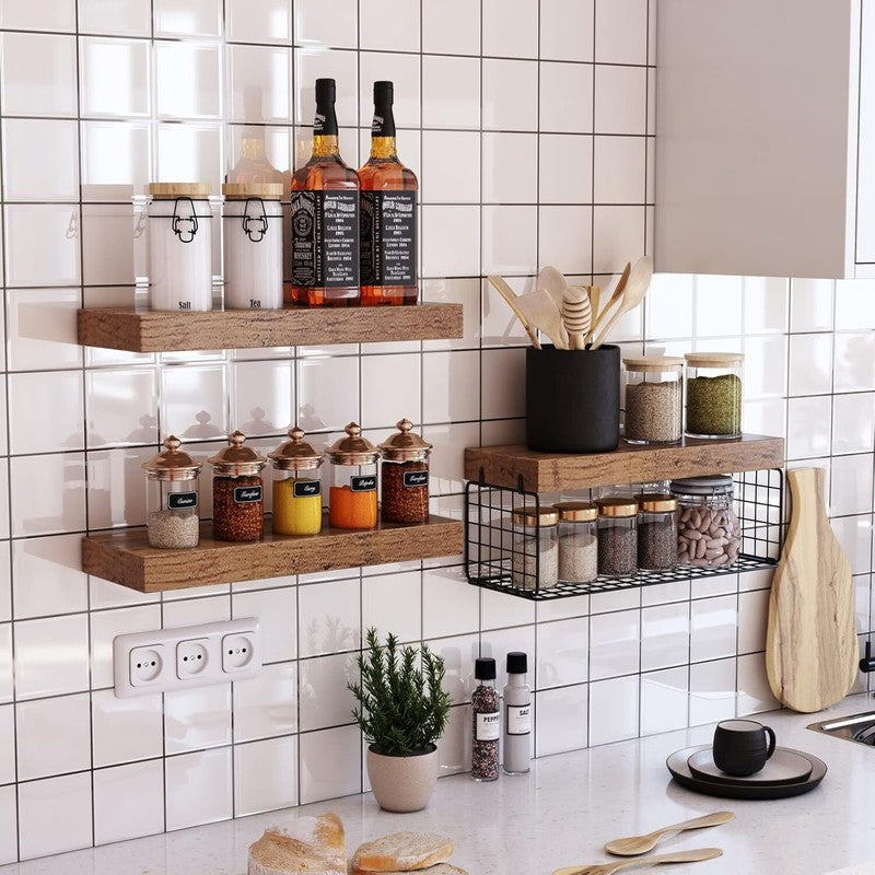 Bathroom Shelves over Toilet - Wall Mounted Floating Shelves Storage6
