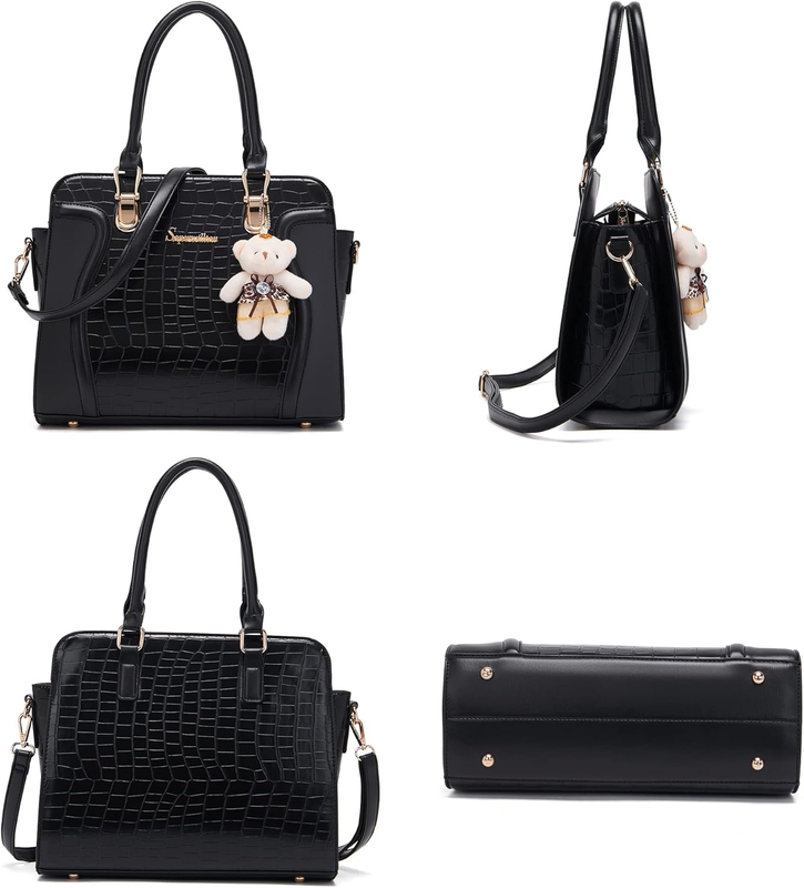 Women Fashion Handbag Set 4PCS Tote Shoulder Top Handle Satchel Purse1