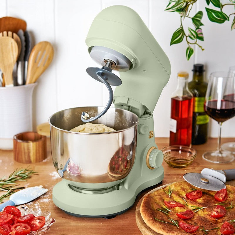 3.5 Qt Stand Mixer Sage Green w/ Flat Beater Dough Hook & Whisk8