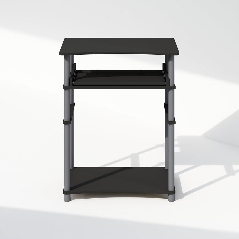 23.6in Computer Desk with Keyboard Tray Home Office Writing Desk Black5