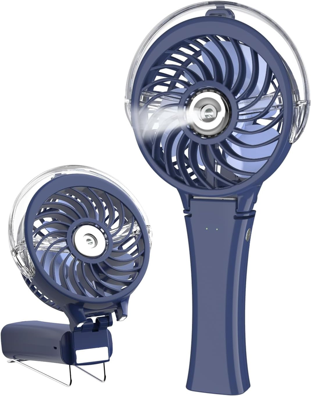 Portable Handheld Misting Fan USB Rechargeable Mini Cooling Royal Blue10