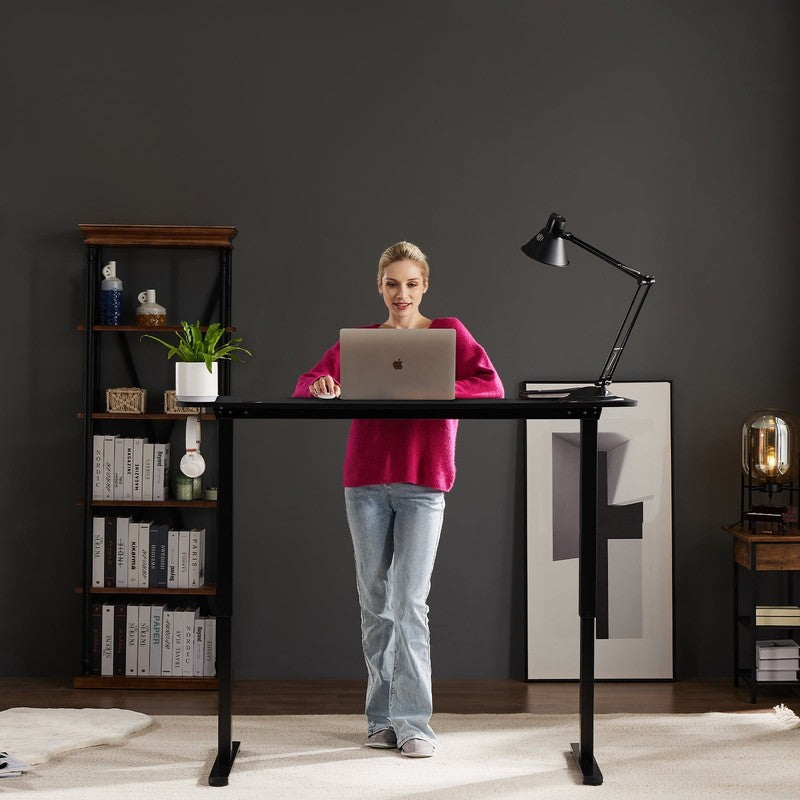 55"×24" Electric Height Adjustable Standing Desk Sit Stand Workstation Black8