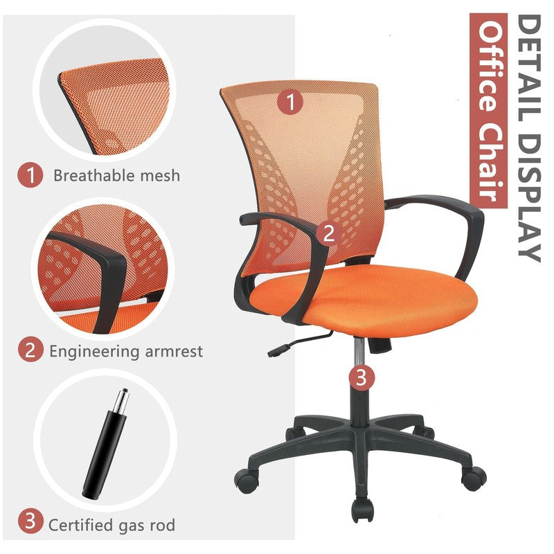 Ergonomic Office Chair, Lumbar Support, Adjustable Height with Armrests for Adul4