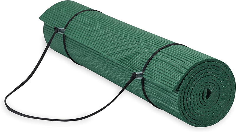 Premium Yoga Mat 72"x24" Non Slip Fitness Exercise Mat w/ Carry Sling Strap 1/4"0