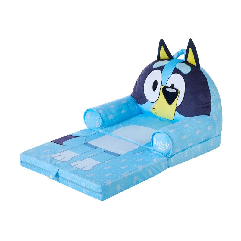 Toddler Bluey 2 In 1 Polyester Flip Out Chair Blue for Kids3
