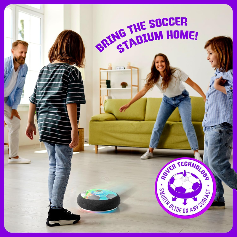 Hover Soccer Light Up Ball, Indoor Toy Games Gifts for Birthday, Kids, Boys for 5