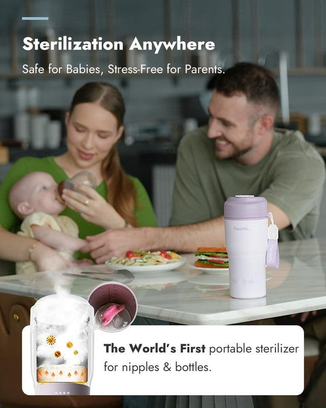 Portable Baby Bottle Warmer Fast Heat Sterilize Car Outdoor Purple2